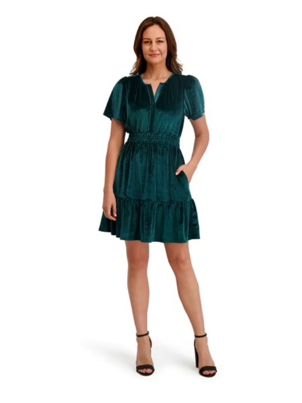French Connection Women's Velvet Mini Dress Size Large New with Tags